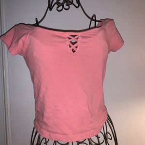 Bozzolo pink stretchy crop top